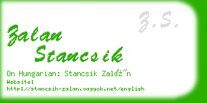 zalan stancsik business card